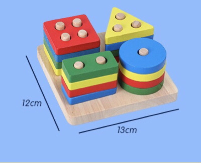 Combo 5 món đồ chơi gỗ an toàn cho bé - phát triển trí tuệ