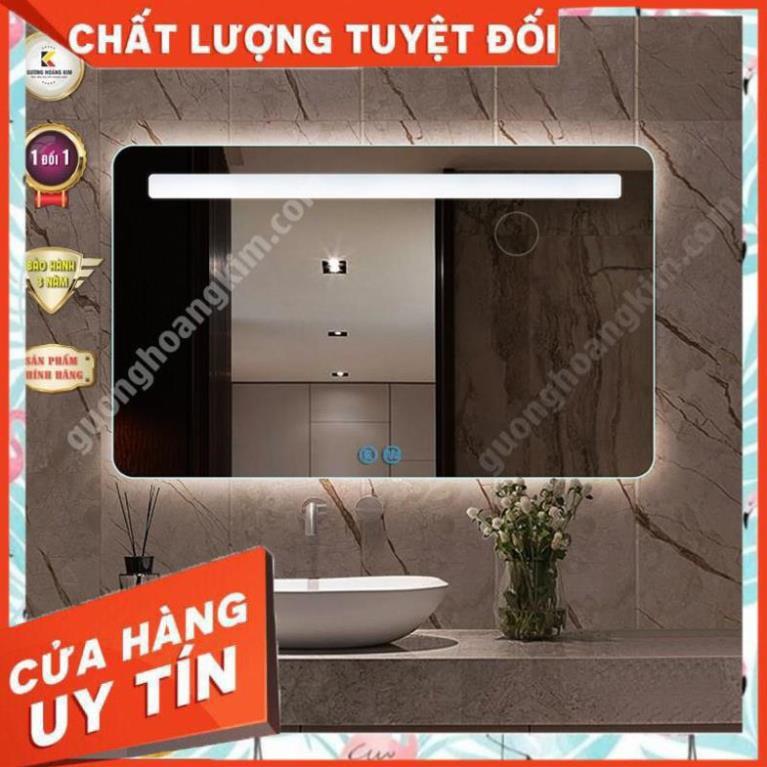 Gương led nhà tắm chữ nhật trang điểm treo tương đèn led cảm ứng thông minh kích thước 60x80 cm - guonghoangkim mirror