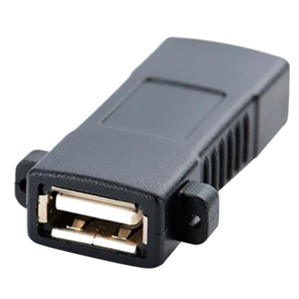 USB 2.0 Type A Female/Female Adapter Coupler Gender Changer-Black Connector