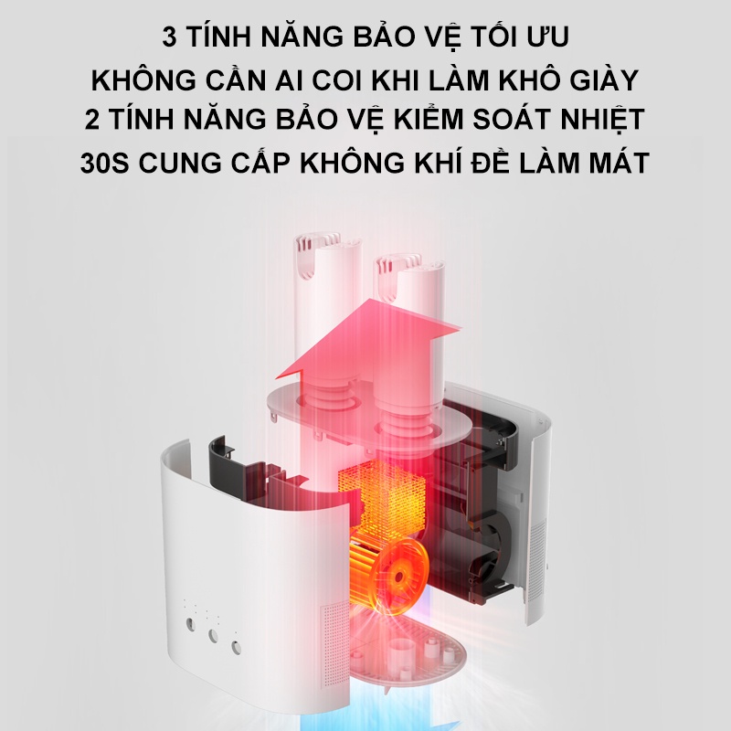 Máy sấy giày thông minh đa chức năng Deerma HX10W phiên bản quốc tế- Hàng Nhập Khẩu