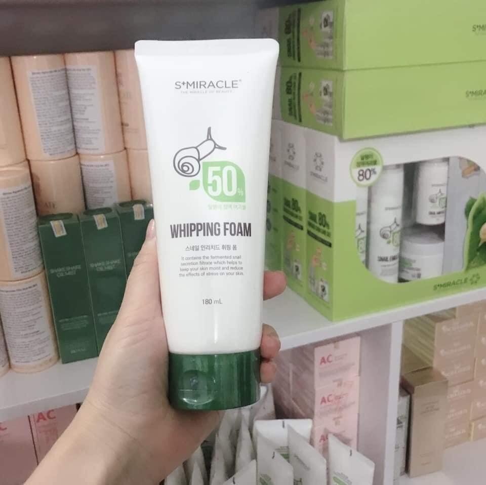 SỮA RỬA MẶT ỐC SÊN S+MIRACLE SẠCH NHỜN,NGỪA MỤN 180ML HÀN QUỐC
