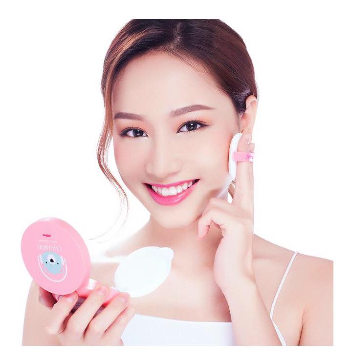 Phấn nước mỏng mịn Mira Cushion Air CC Cream Hàn Quốc 15g tặng kèm móc khoá