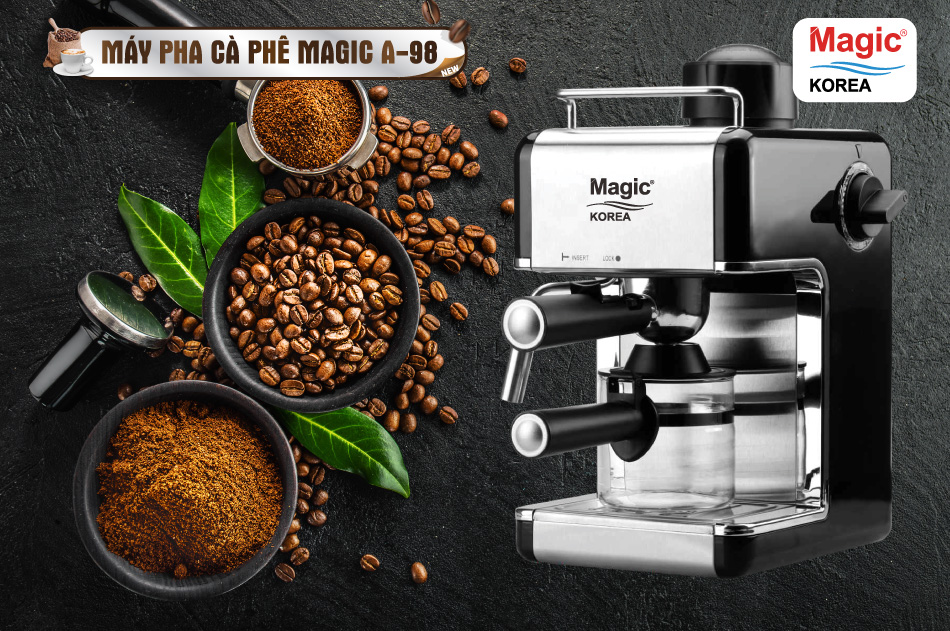 Máy Pha Cà Phê Tại Nhà Magic Korea A98 Espresso Coffee Maker - Hàng chính hãng