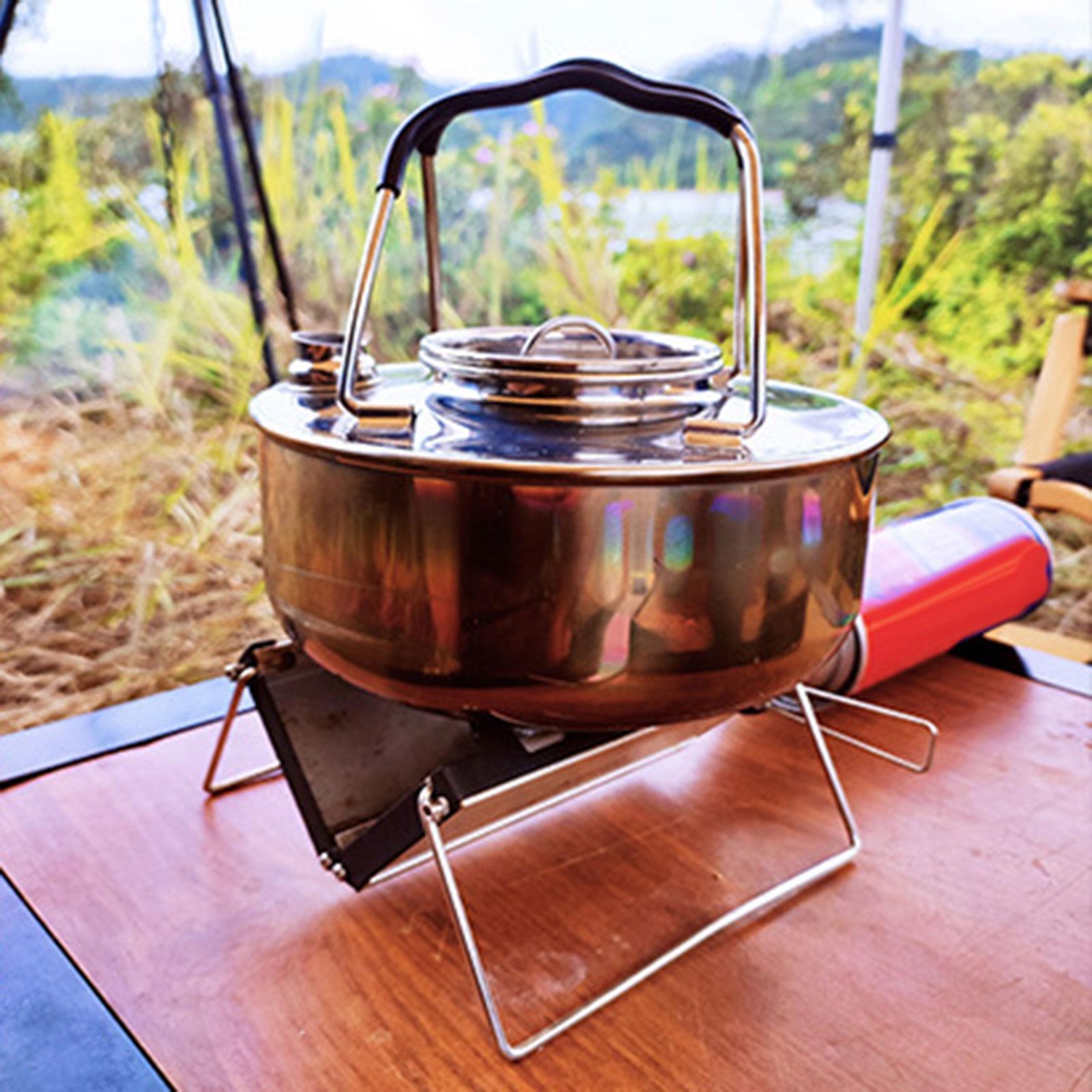 1.5L Camping Tea Kettle Campfire Kettle Tea Pot Water Kettle for Backpacking