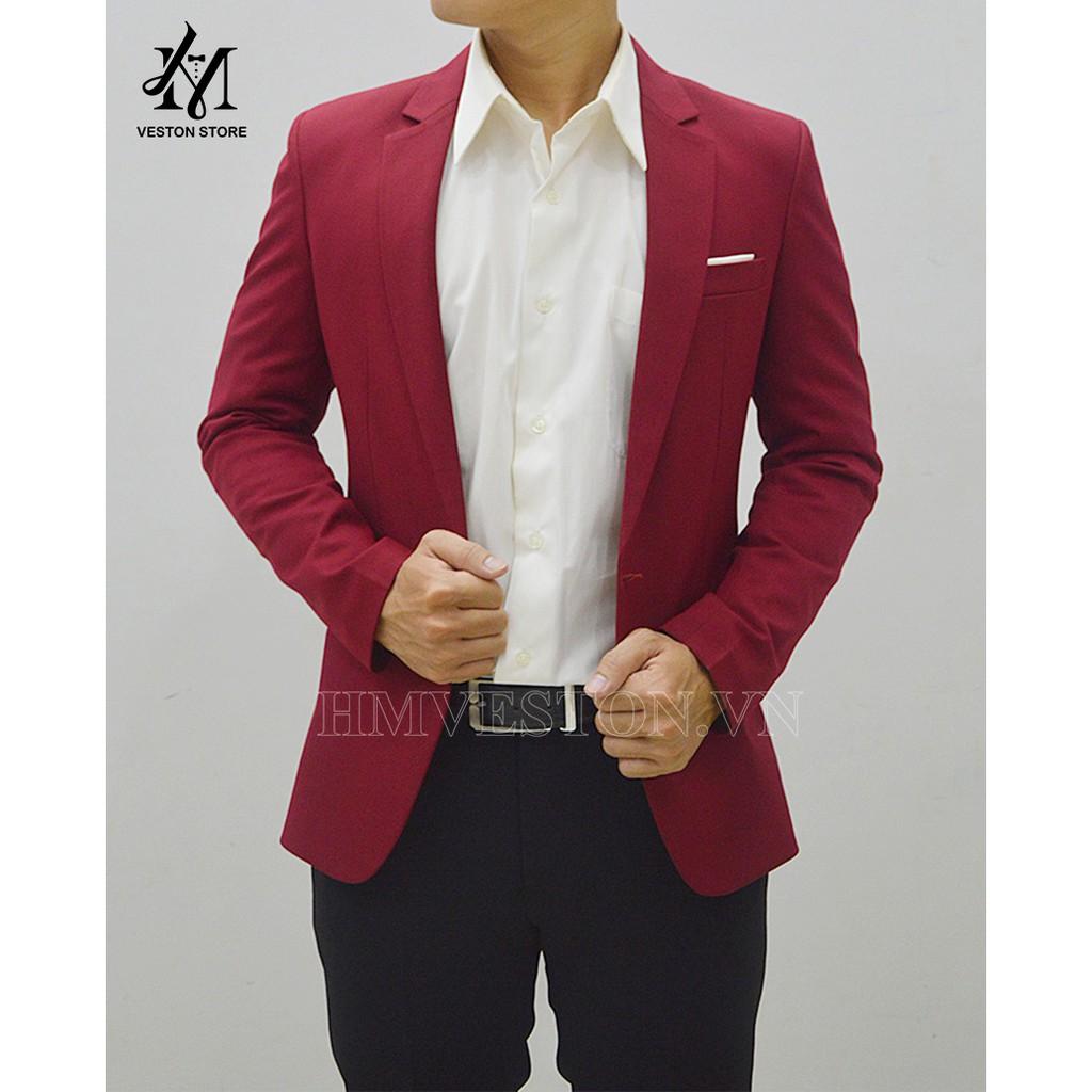Áo vest nam body cao cấp chất dày đẹp màu đỏ đô