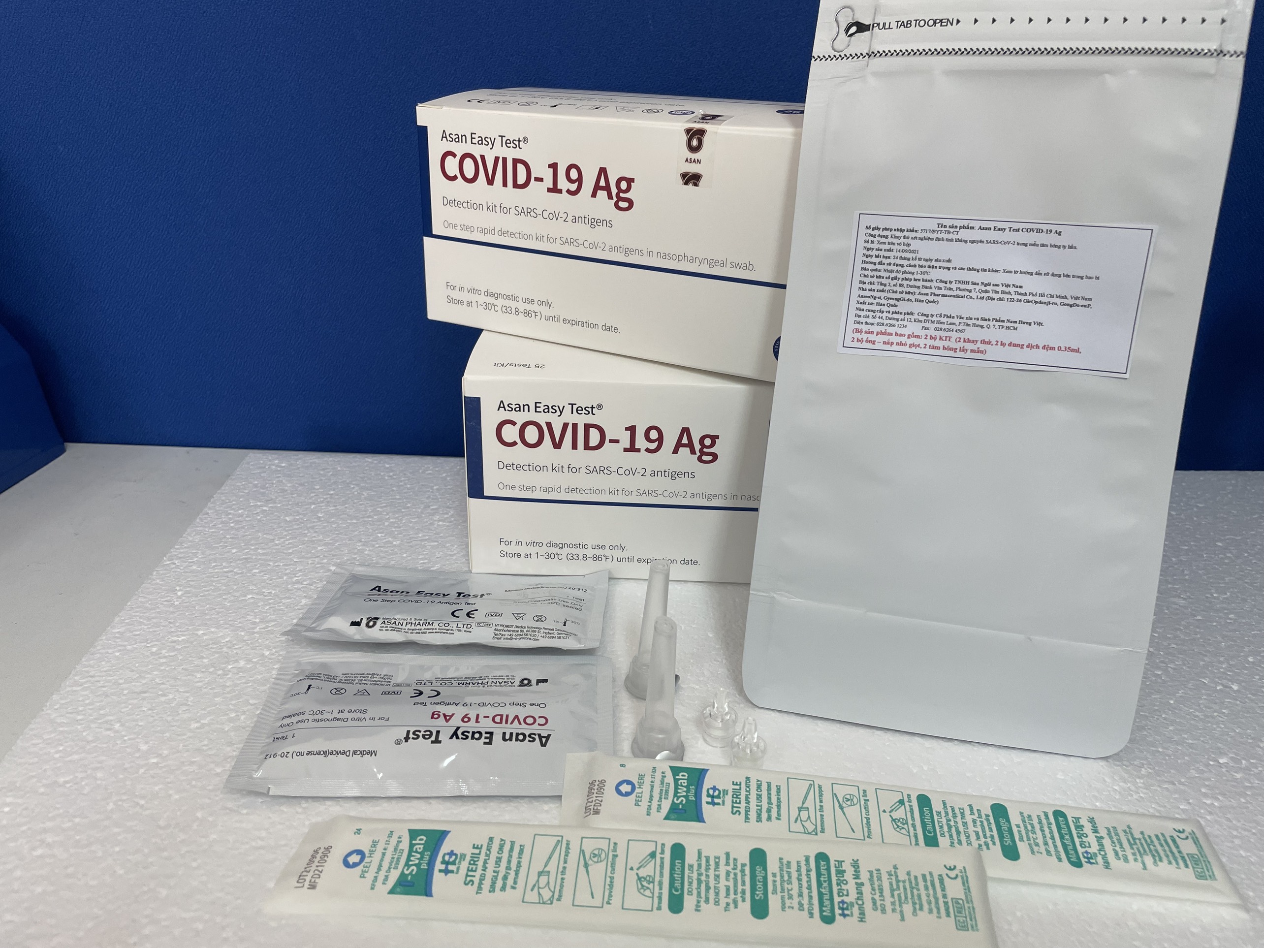 Bộ 2 KIT test nhanh COVID-19 tại nhà - Asan Hàn Quốc