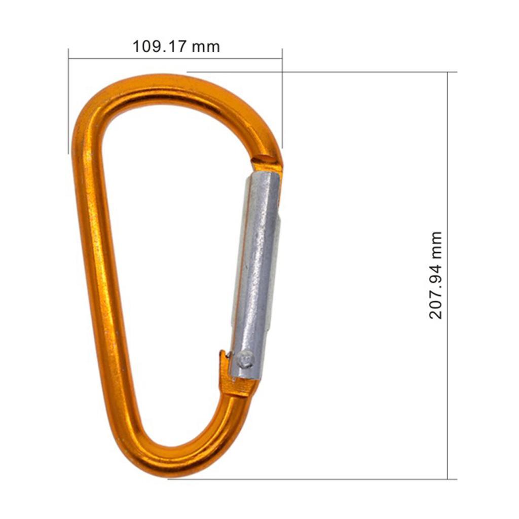 50 Pieces Aluminum Carabiner Spring Clip Climbing Keychain Rings