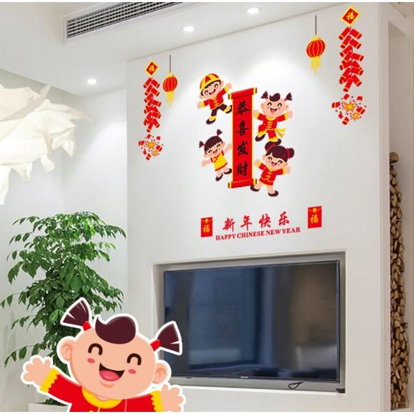 Decal trang trí Tết - Tưng bừng đón Xuân