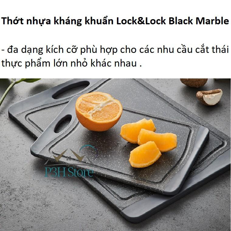 Thớt nhựa kháng khuẩn Lock&amp;Lock Black Marble 3 size CKD006 CKD007 CKD008 CKD009S2- Màu đen