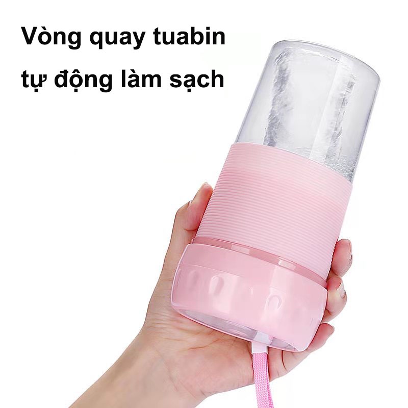 Máy Xay Sinh Tố Cầm Tay Mini Đa Năng 330ML Có Quai Xách Chính Hãng MINIIN - Xay Cực Nhanh 9s, An Toàn 