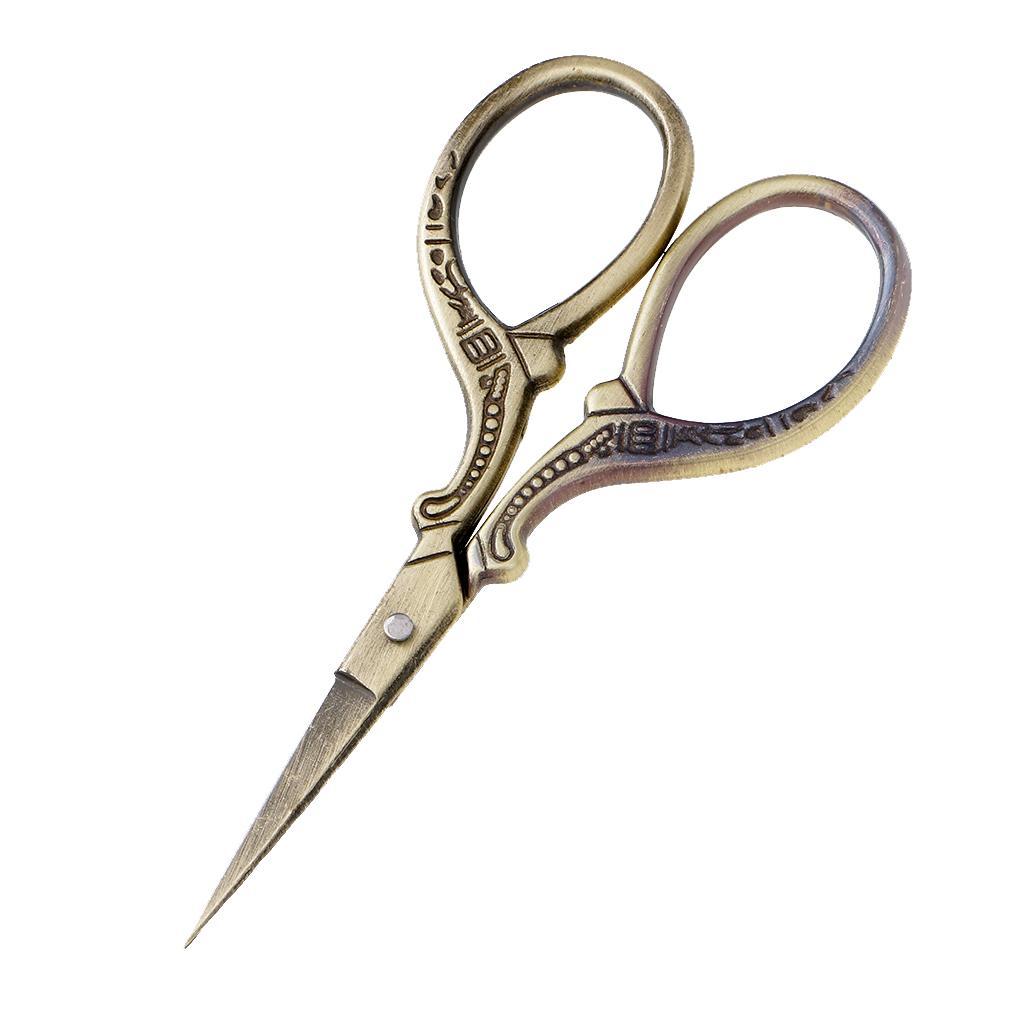 4Pcs Vintage Steel Sewing Embroidery Scissors Cross Stitch Cutting Tool