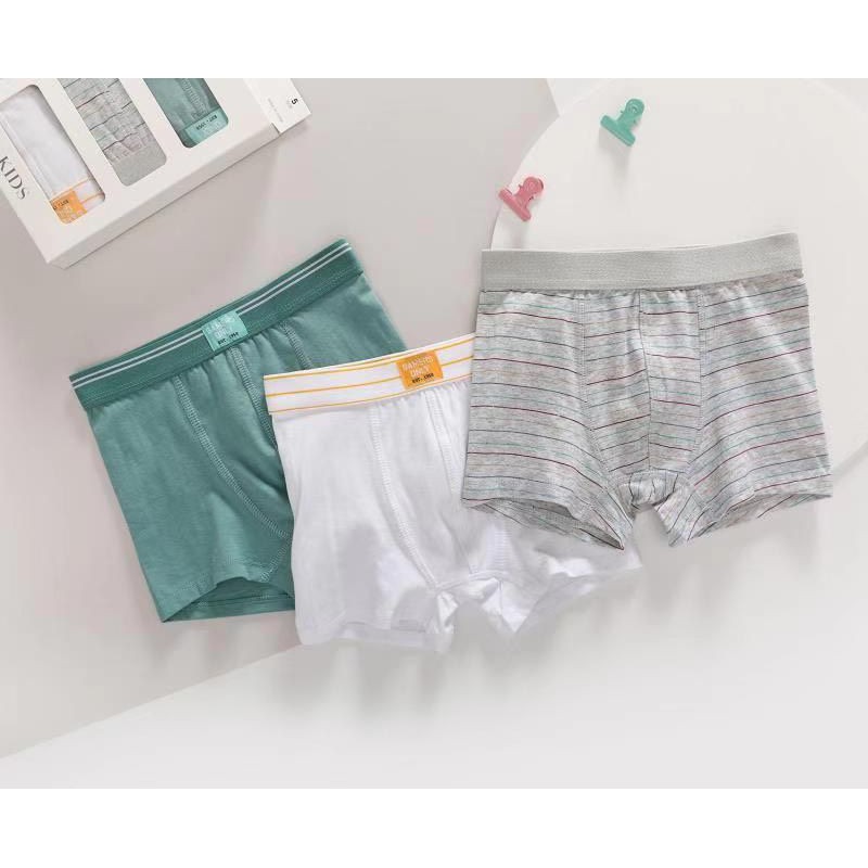 Set 3c sịp đùi boxer cho bé trai 5-10 tuổi