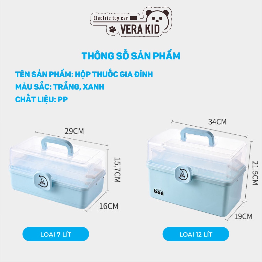 Hộp đựng thuốc, hộp nhựa đựng đồ đa tầng tiện dụng cho gia đình