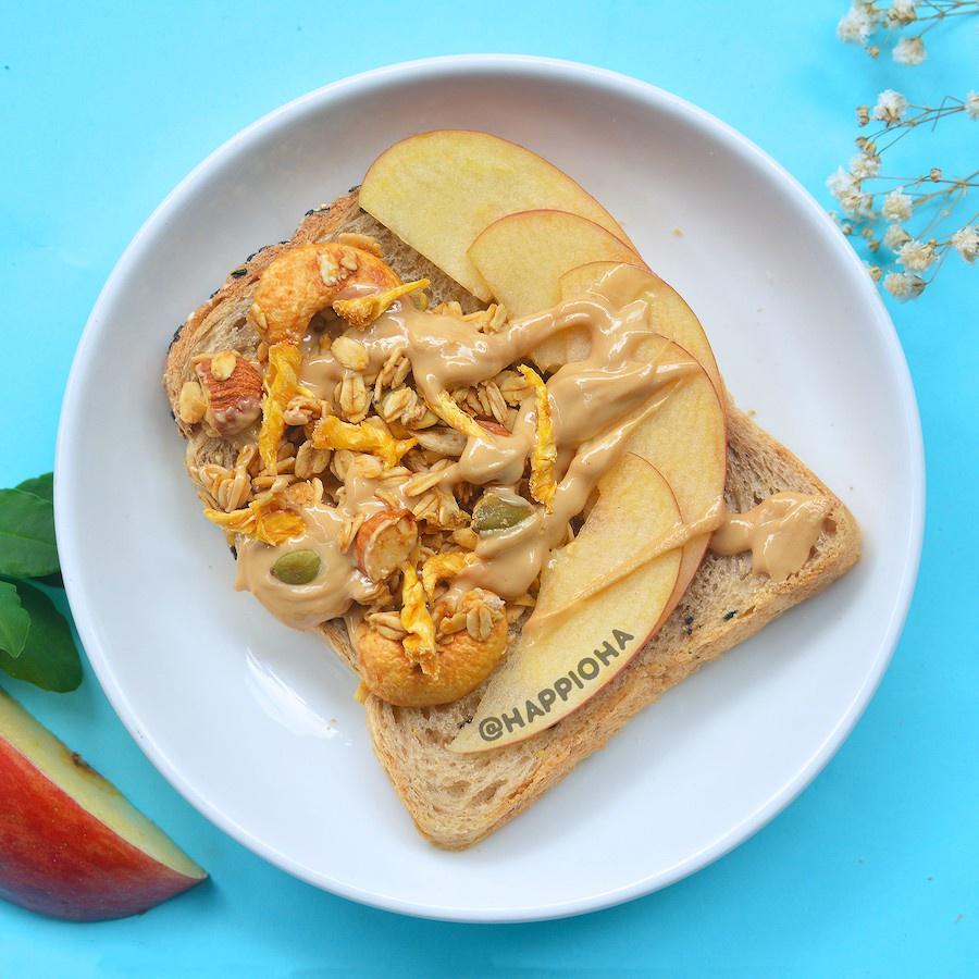 Ngũ Cốc Ăn Sáng/Ăn Kiêng Không Đường Tinh Luyện Vị Dứa 40g - Granola Pineapple Mix HAPPI OHA