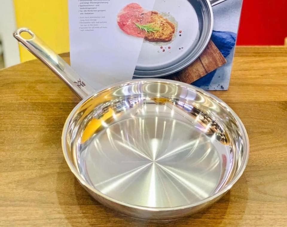 Chảo Thép Inox Lòng Trơn WMF FLANNE FRYING PAN 24cm, Chất Liệu Thép Không Gỉ, Đáy Chảo 3 Lớp Kim Loại, Phù Hợp Mọi Loại Bếp, Nhập Khẩu Đức, Hàng Chính Hãng