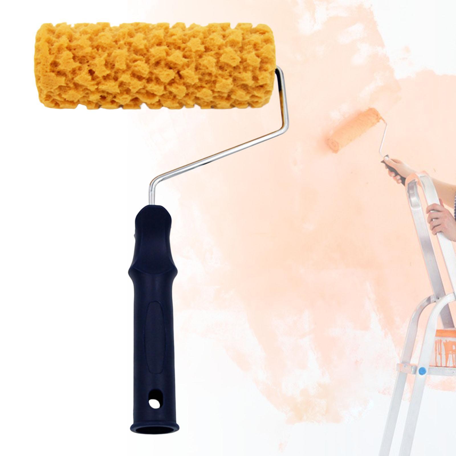 Portable Sponge Paint Roller Art Decorators Brush Smooth DIY Supplies for Interior