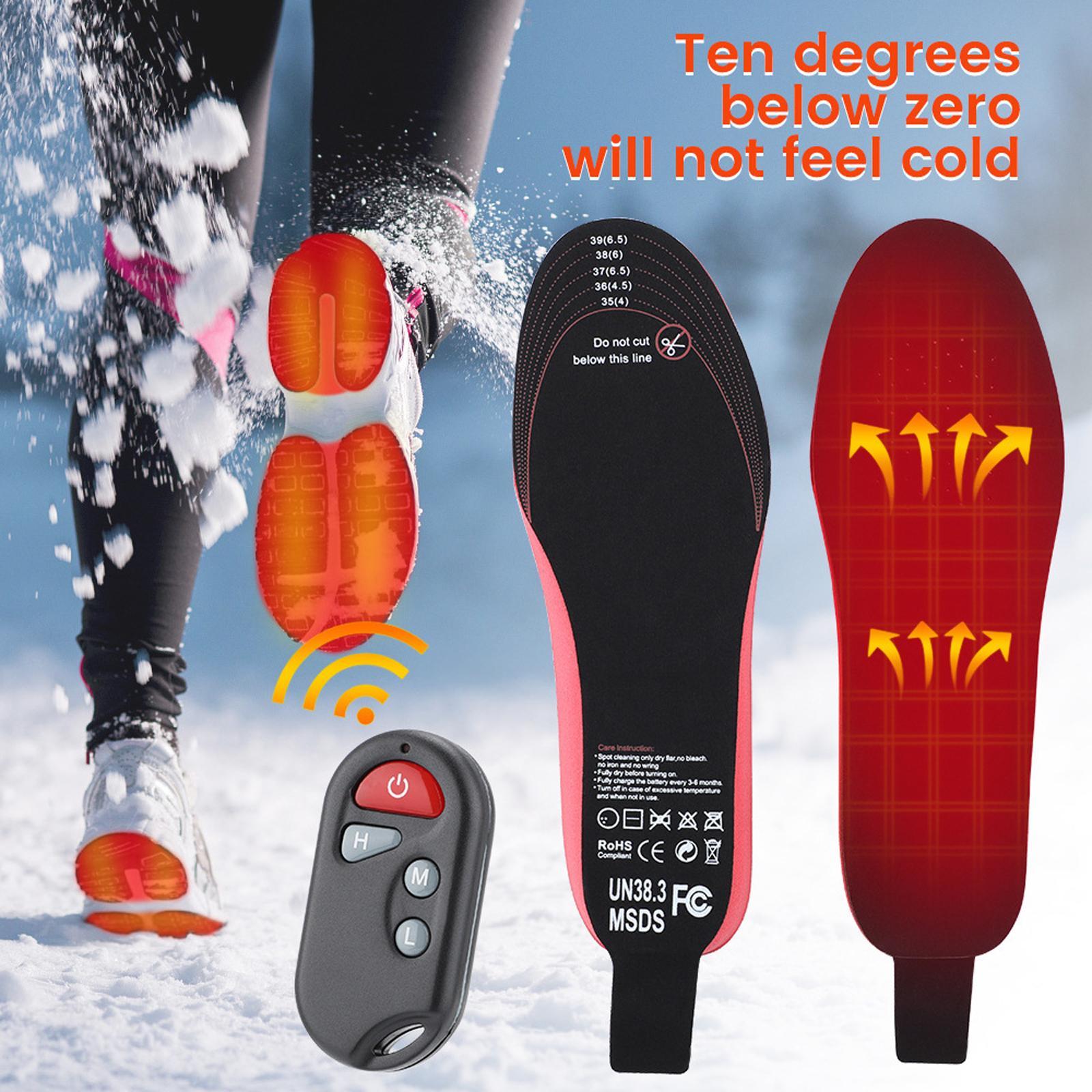 2100mAh Electric Heated Insoles Rechargeable for Outdoor Sports Camping