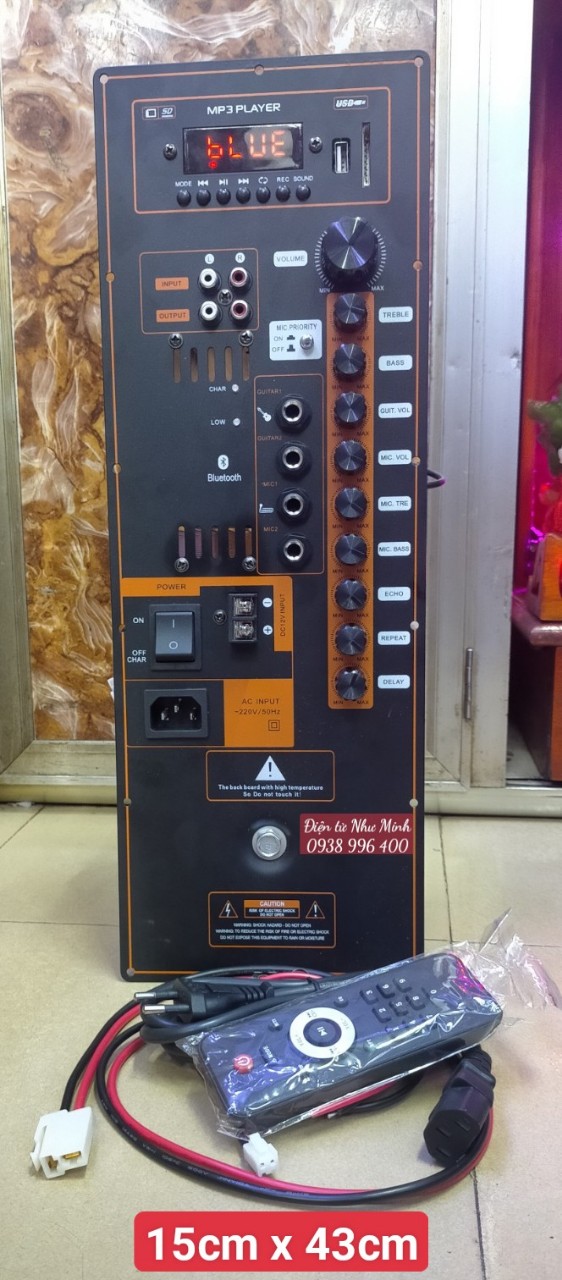 MẠCH LOA KÉO 15X43CM - DÙNG CHO THÙNG LOA 50 ĐƠN / 40 ĐÔI