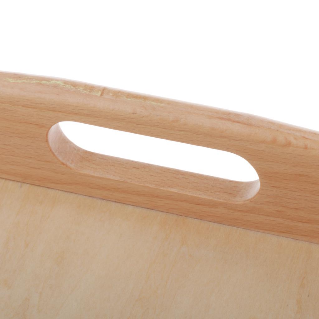 3 Pieces Montessori Teaching Aids Beech Wooden Tray with Small Hole S/ M /L