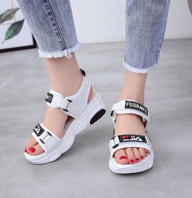 Giày Sandal Nữ Đế Gấu Cao Quai Ngang Phong Cách Hàn Quốc - 3136N