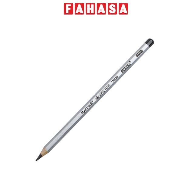 Bút Chì Gỗ Kĩ Thuật 2B Marco Raffiné Art Sketch 7000-12CB - Thân Màu Bạc