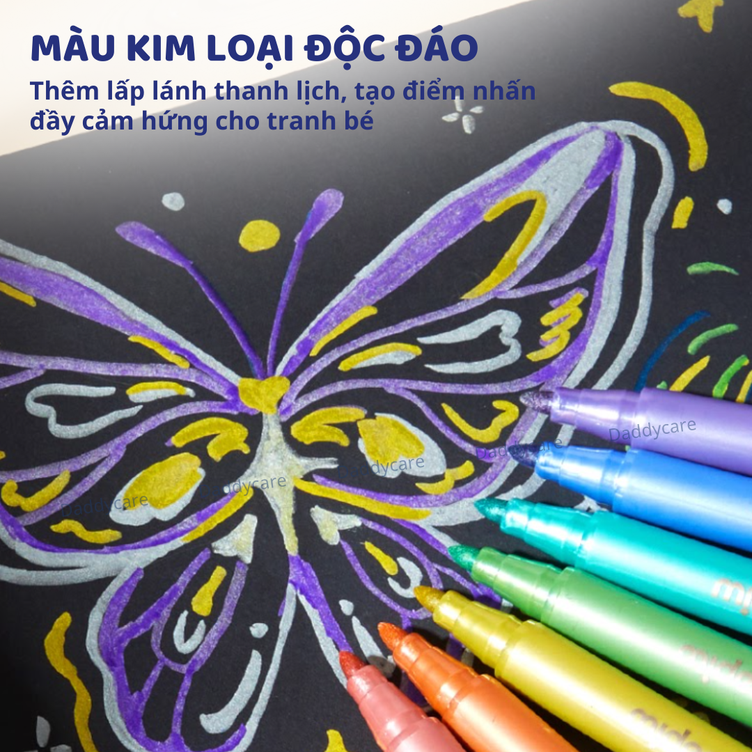 Màu nước Acrylic Markers Mideer, bút đánh dấu highlight cho bé