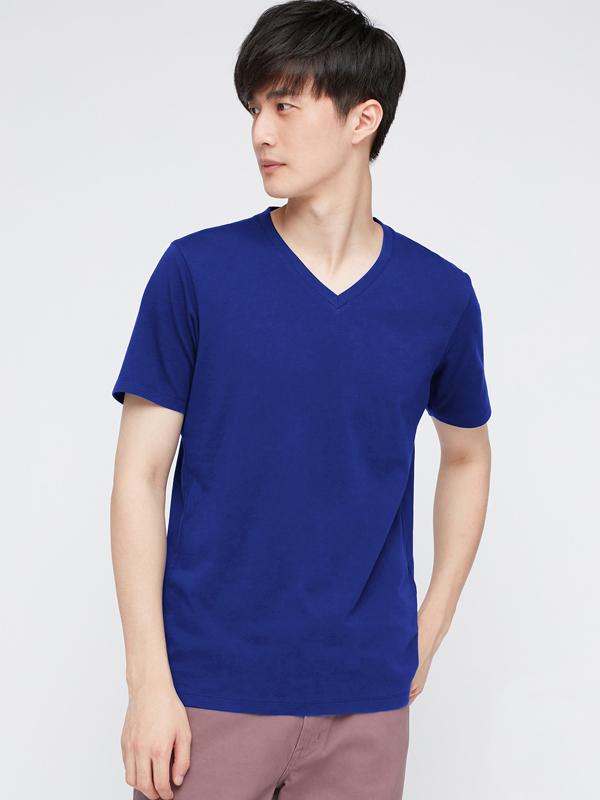 ÁO THUN NAM SUPIMA COTTON V-NECK SHORT-SLEEVE T-SHIRT - SIZE M