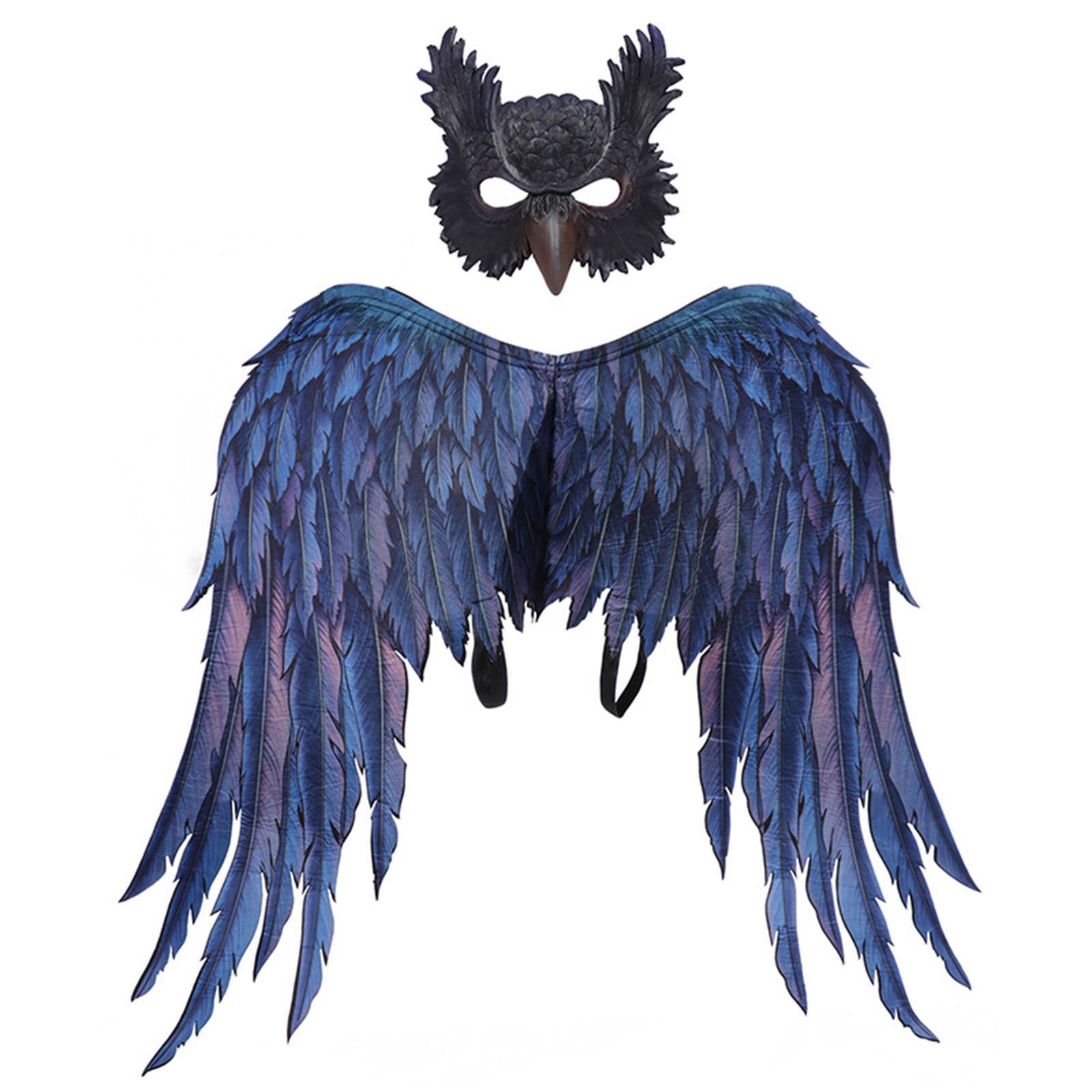 Halloween Cosplay Mask Costume Supplies Animal Owl Mask Wings for Decor