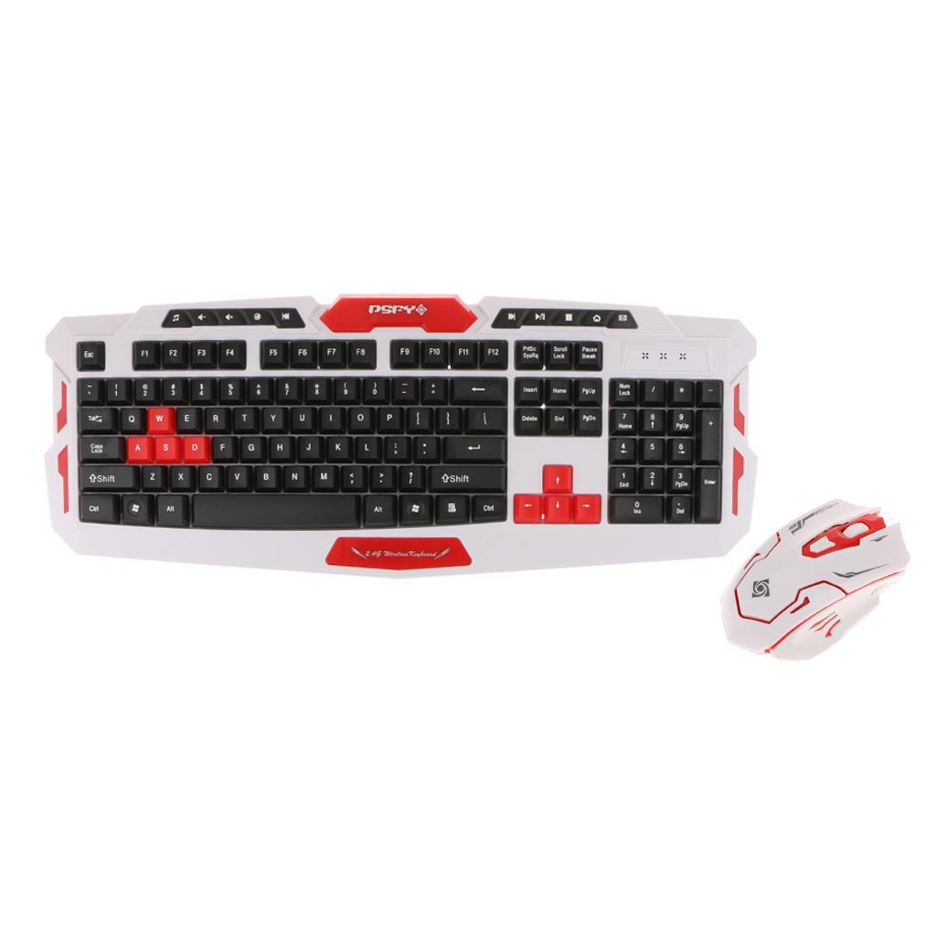 Wireless Gaming Keyboard and Mouse Set for PC With Mouse Pad