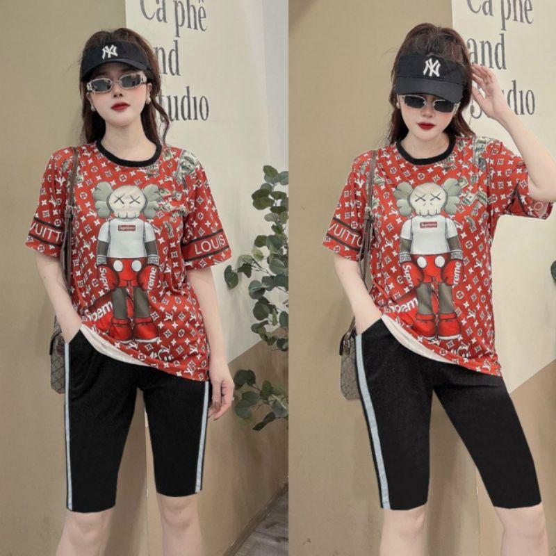 SET BỘ THỜI TRANG FOM RỘNG PHỐI HỌA TIẾT