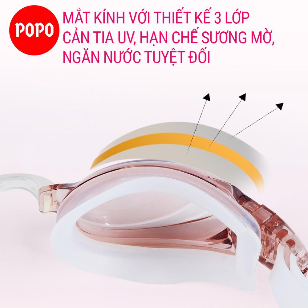 Kính bơi cận thị có độ từ 1,5 đến 8.0 độ POPO phù hợp với người lớn và trẻ em trên 6 tuổi, chống UV