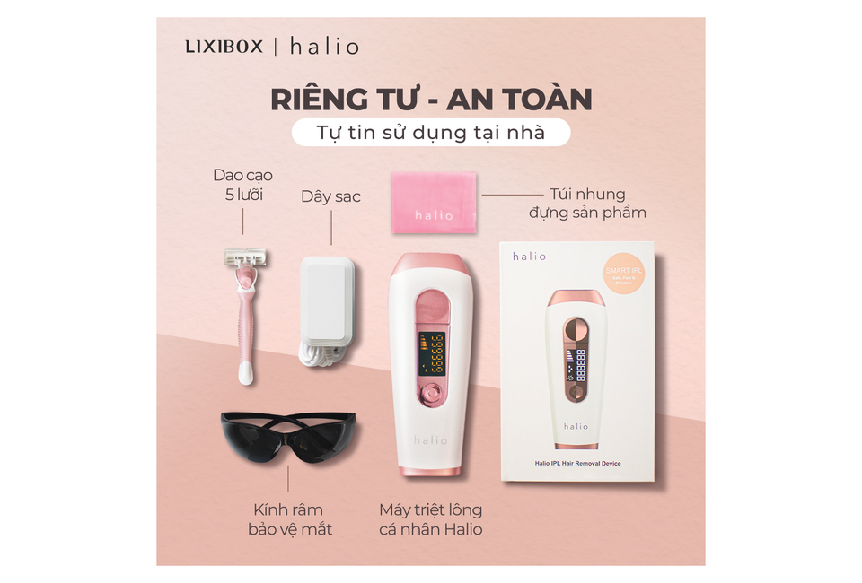 Máy triệt lông cá nhân Halio IPL Hair Removal Device