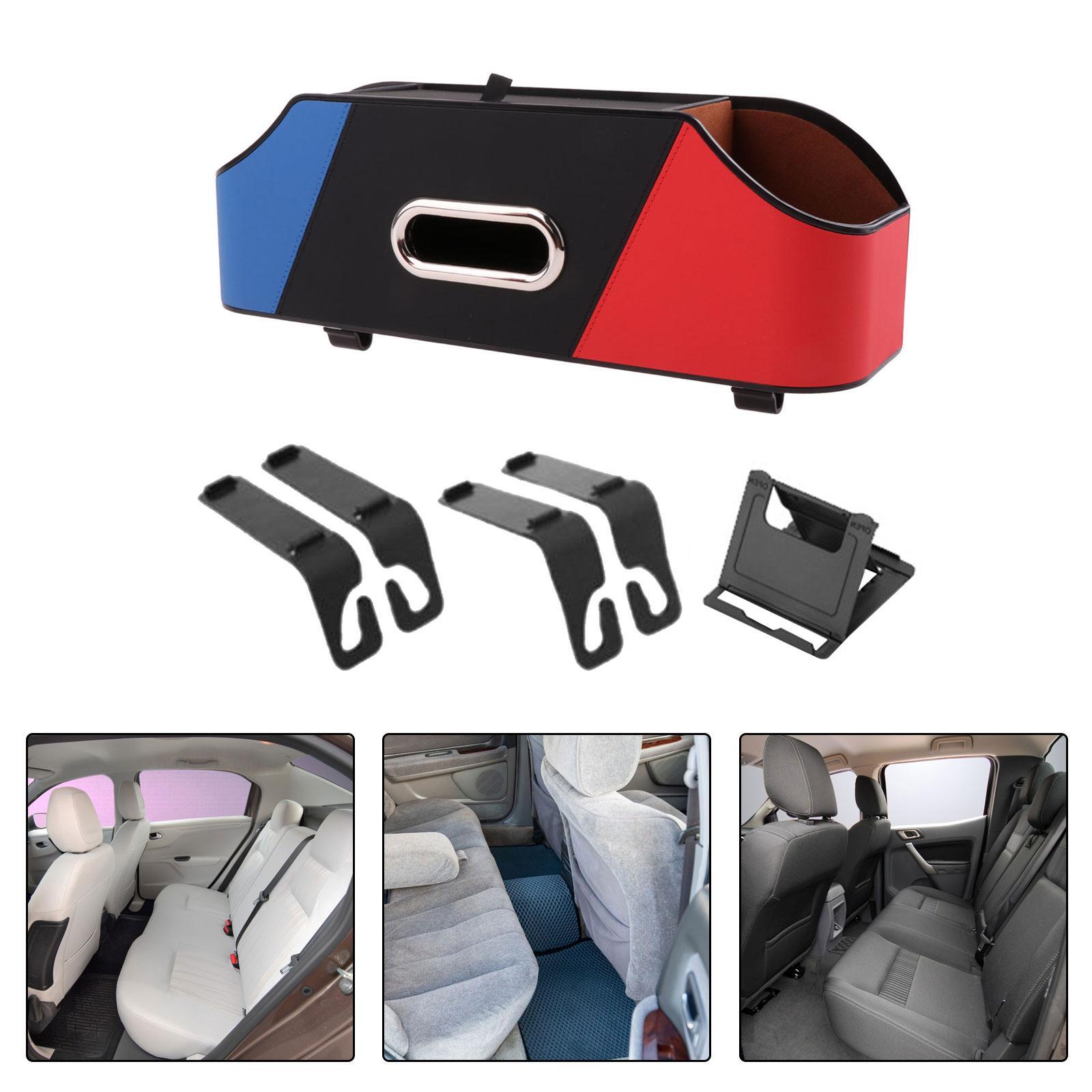 Car Seat Back Organizer Tissue Box Keep Tidy Travel Accessories 2 Cup Holder