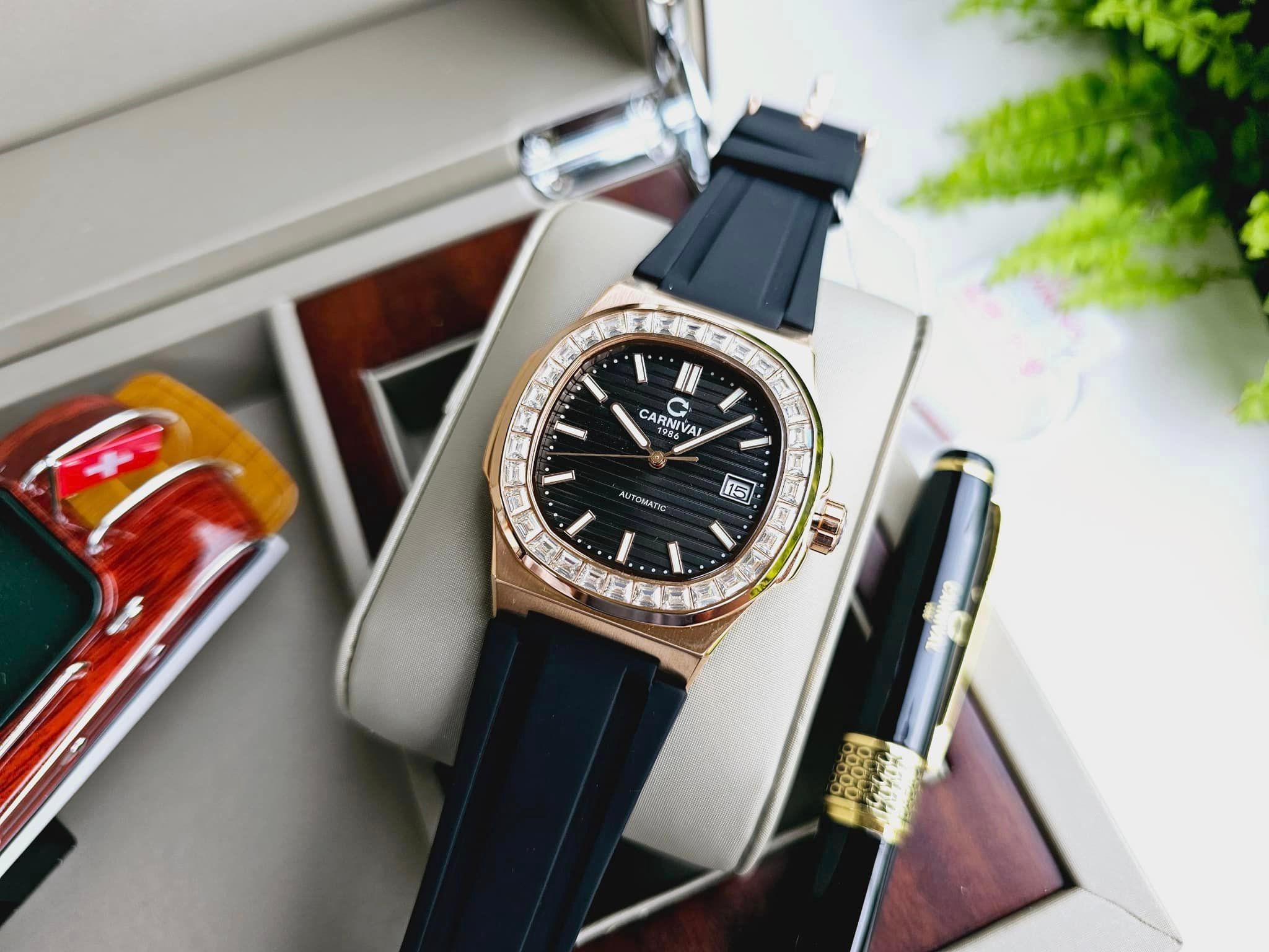 Đồng Hồ Nam Dây Cao Su Carnival Nautilus 8108G-VH-CS Automatic - Kính Sapphire - Size 41mm - 3 Màu - 8108G-VH-CSD-D - 8108G-VH-CSD-N - 8108G-VH-CSX-X