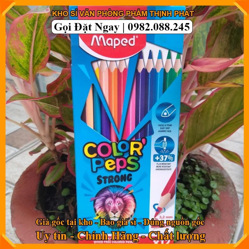 Chì màu Maped không gỗ - 12/24 màu/hộp .
