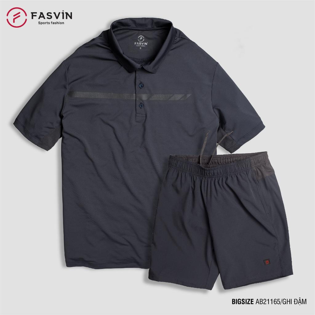 Bộ quần áo BIG SIZE thể thao nam Fasvin AB21165.HN từ 80 đến 100kg chất vải mềm mại thoải mái