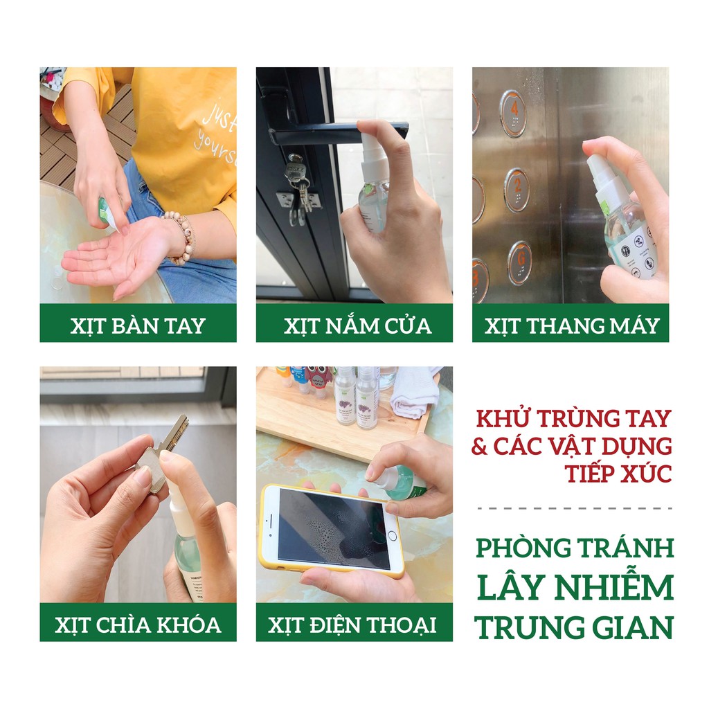 Xịt Rửa Tay Khô Hương Chanh Tươi Mát Làm Sạch Vượt Trội, X3 Dưỡng Ẩm Không Gây Khô Da AVATAR 100ml