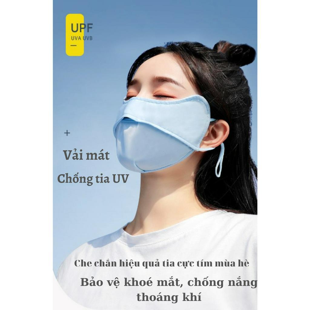 KHẨU TRANG MẶT NẠ CHE GÒ MÁ, CHỐNG TIA CỰC TÍM UPF50+ MÃU MỚI