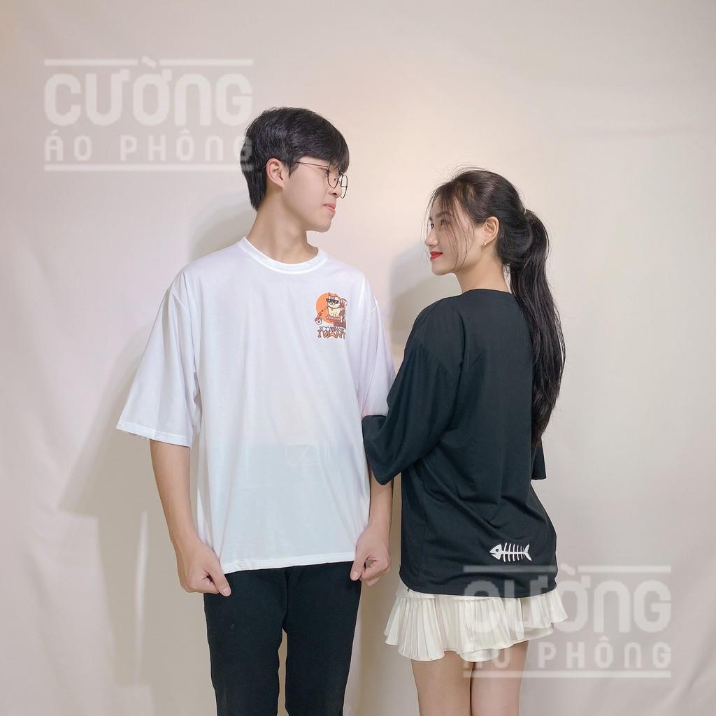 Áo Phông Unisex Thiết Kế Fish &amp; Cat