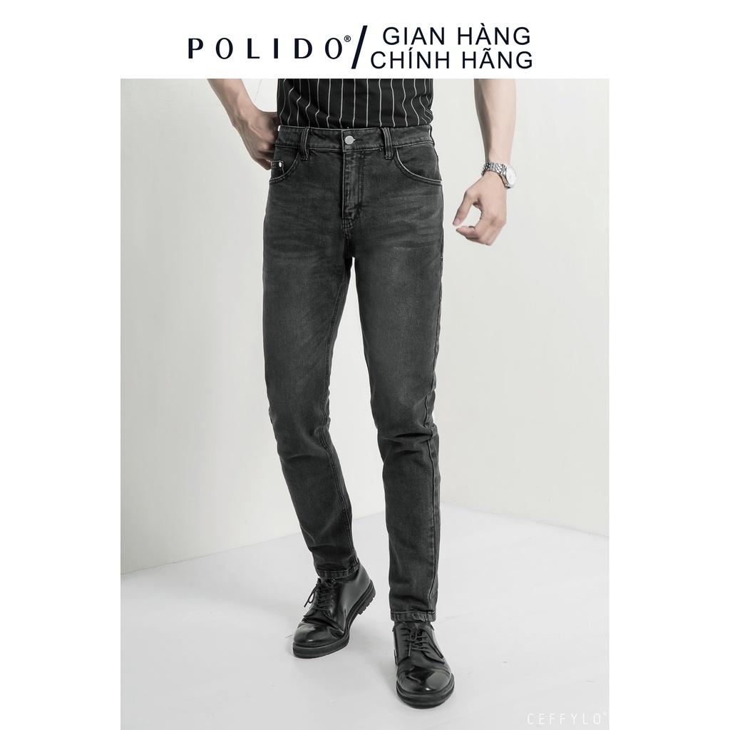 Quần Jeans Trơn CEFFYLO Cao Cấp Dáng Trơn Form Slimfit Asia Ôm Vừa Cơ Thể