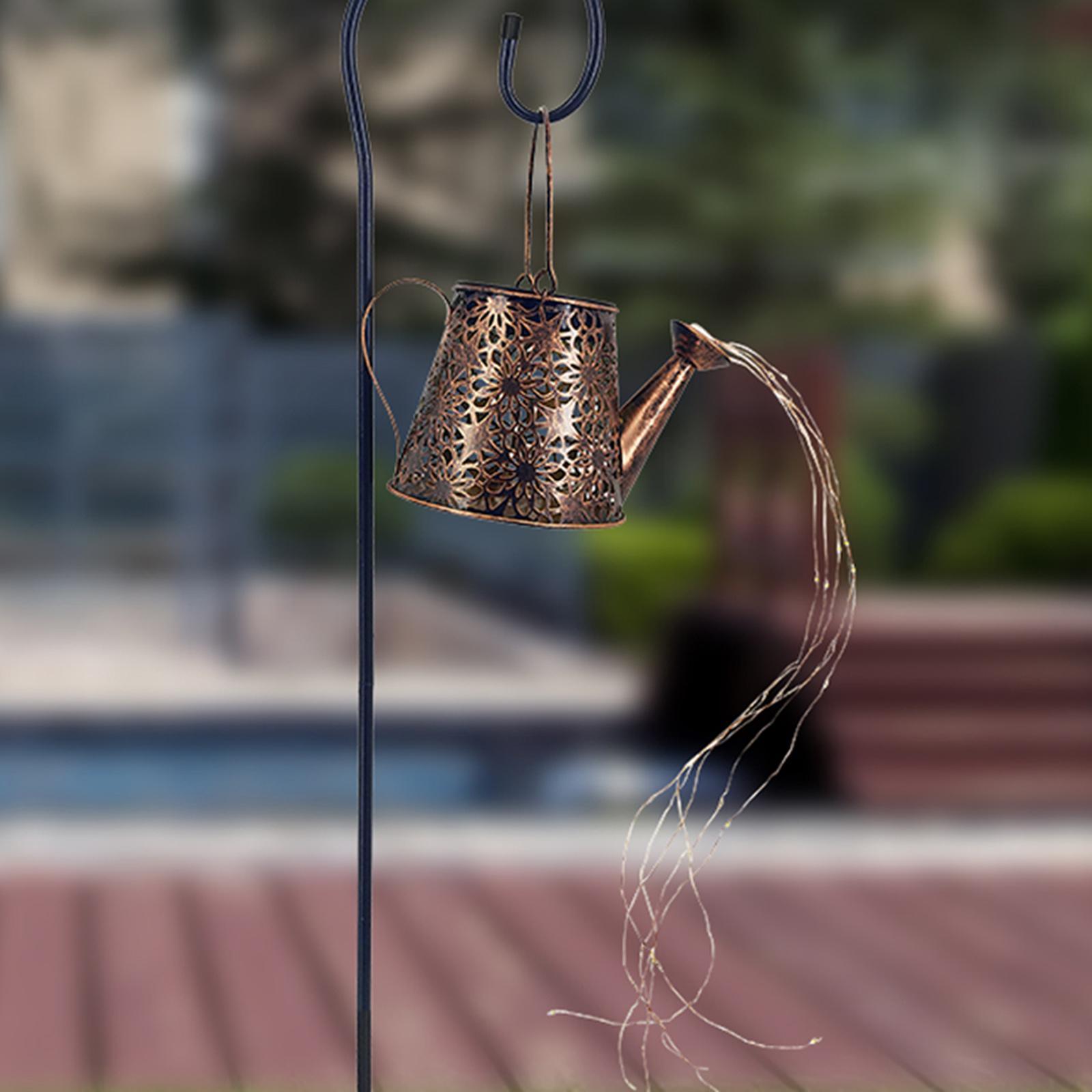 LED Watering Can Solar Power  Lamp Waterproof Decor Outdoor