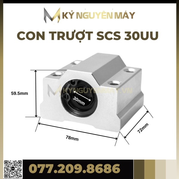 Con Trượt SCS30UU, SCS35UU, SCS40UU, Bạc Trượt SCSUU, Con Trượt Tròn SCS UU, Chất Liệu Thép Chịu Lực Không Gỉ