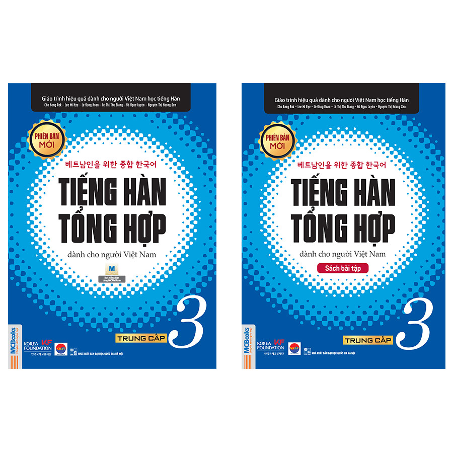 Trọn bộ tiếng hàn tổng trung cấp 3 Phiên bản trắng đen