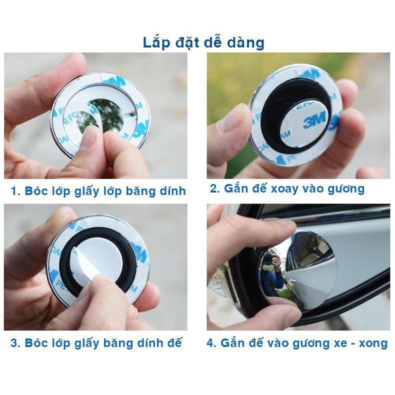 Bộ 2 Gương Cầu Tròn 360 cho xe ô tô