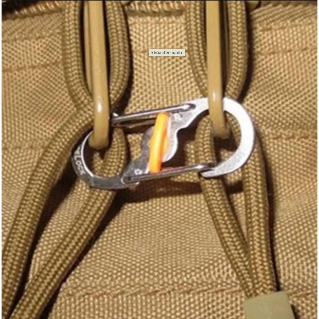 Khóa móc chống trộm hình số 8 nhỏ bằng thép cho ba lô_túi xách