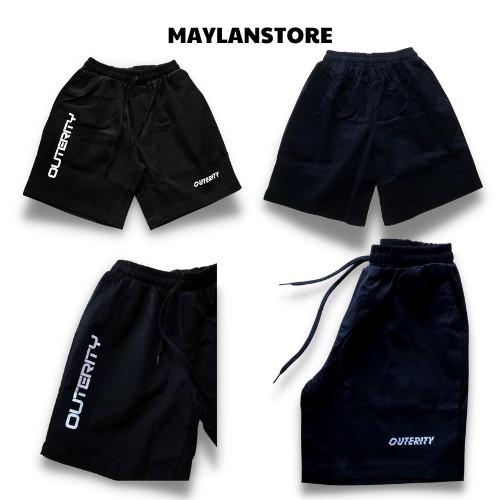 Quần Short Nam Kaki in chữ - vải kaki phong cách unisex streetwear