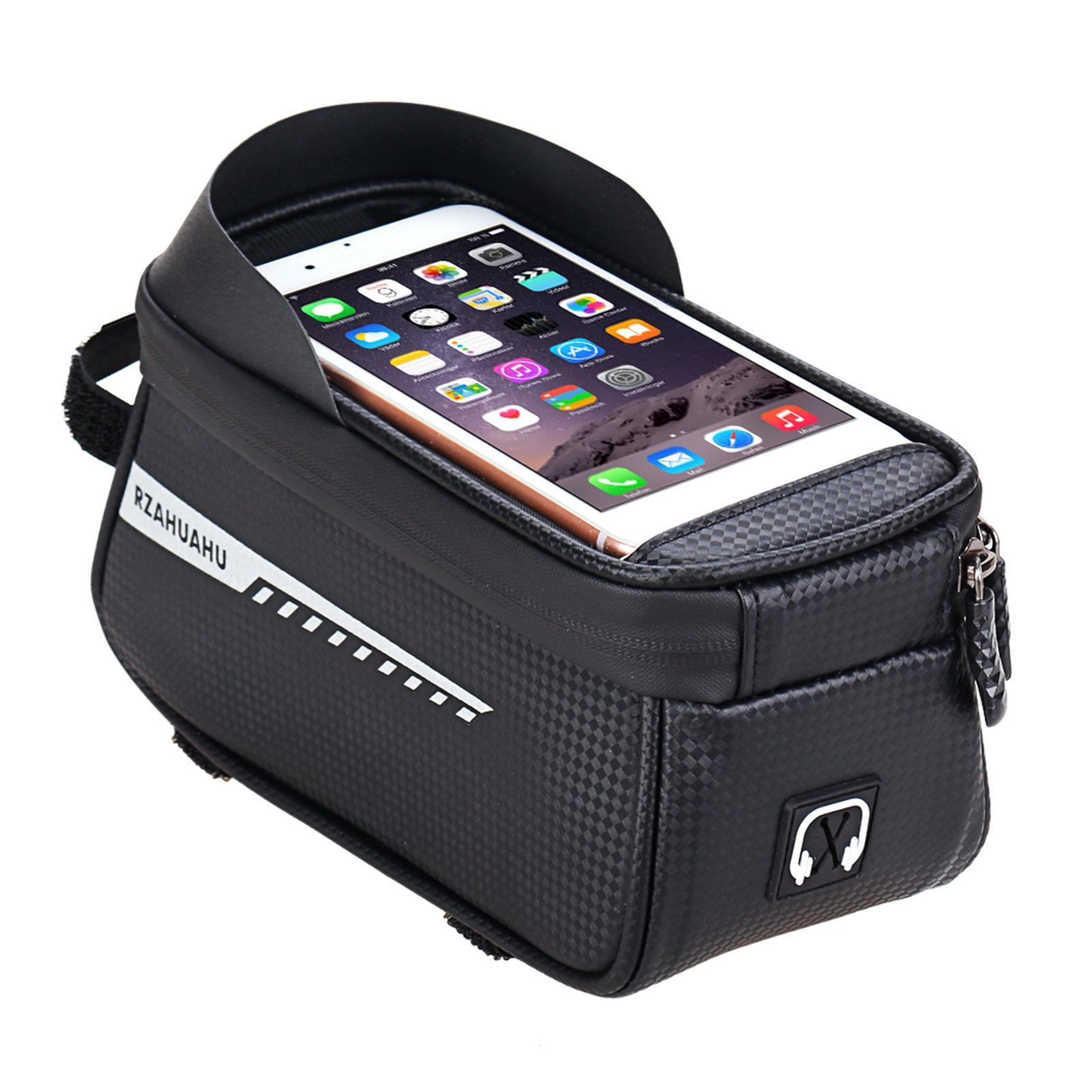 Bike Frame Bag Phone Holder Waterproof Front Bag Crossbar Bag