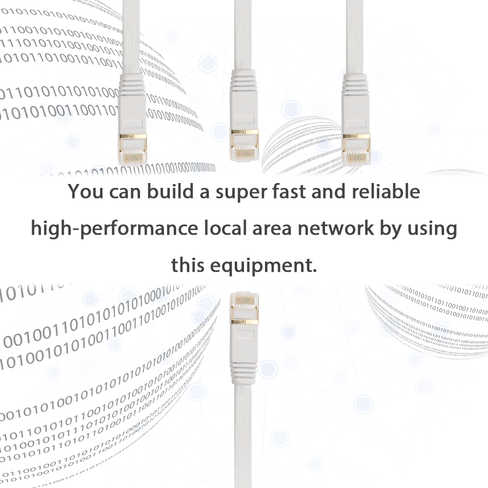 Cáp Kết Nối Mạng LAN Phẳng RJ45 Cat 7 Ethernet Cho Máy Tính