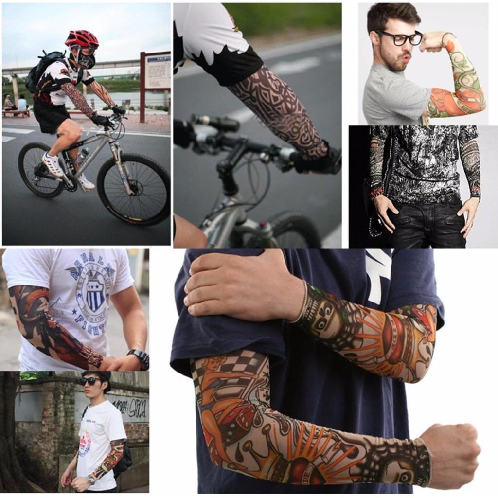 Găng Tay Chống Nắng Hình Xăm Tattoo 3D (Mẫu ngẫu nhiên) Jđộc đáo