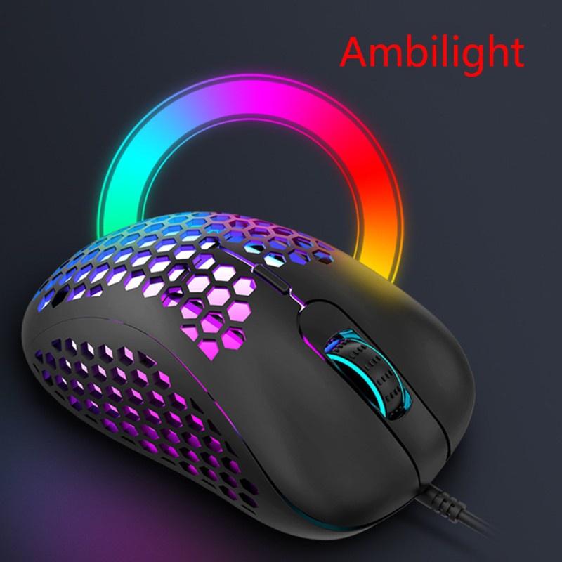 Chuột Chơi Game 6 Nút Bấm Có Đèn Led Màu Rgb M65